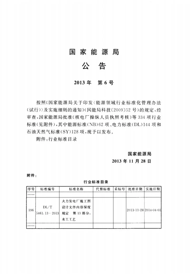 DL/T 5461.13-2013 火力发电厂施工图设计文件内容深度规定 第13部分： 水工工艺第3页预览图