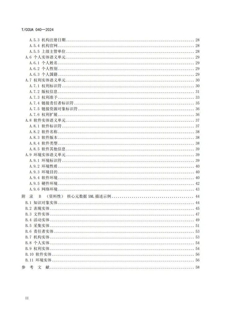 T/CCUA 040-2024 版本典藏网站资源长期保存 核心元数据第3页预览图