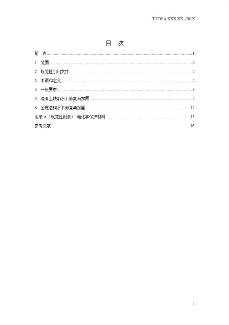 T/CDSA 600.2-2021 水工建筑物水下缺陷修复加固技术要求第3页预览图