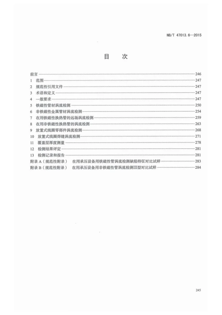 NB/T 47013.6-2015 承压设备无损检测 第6部分:涡流检测第3页预览图