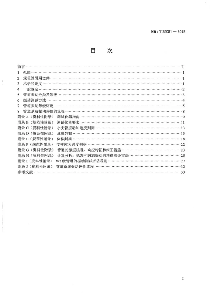 NB/T 25081-2018 核电站管道系统振动测试与评估第2页预览图
