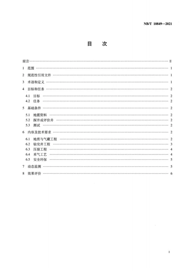 NB/T 10849-2021 页岩气开发先导试验技术要求第2页预览图