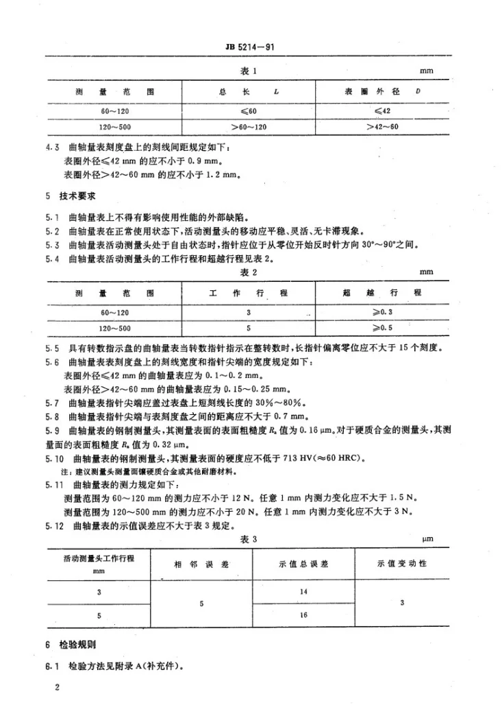JB 5214-1991 曲轴量表第3页预览图