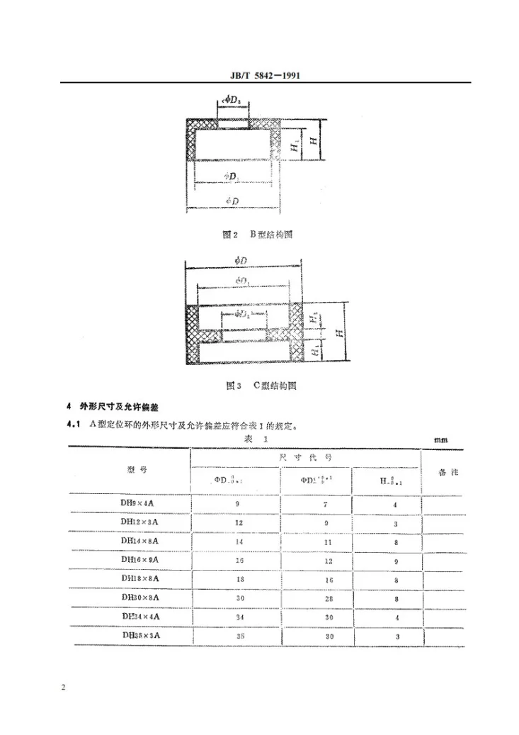 JB 5842-1991 电力半导体器件用管芯定位环第3页预览图