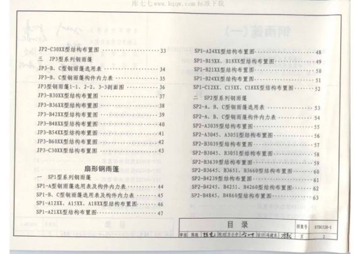 07SG528-1 钢雨篷（一）第3页预览图